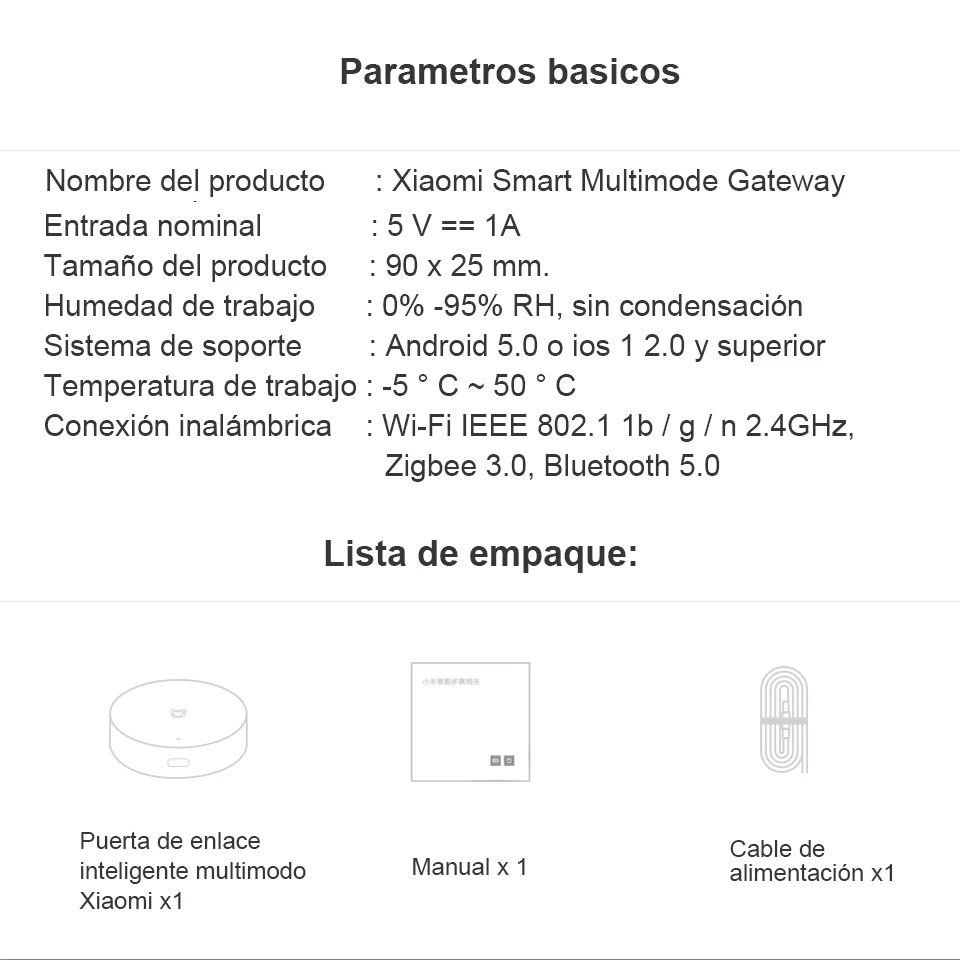 Умный многорежимный шлюз Xiaomi Zigbee3.0 Wi-Fi Bluetooth сетчатый хаб работает с приложением