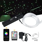 Метеоритный волоконно-оптический кабель с управлением через приложение, 3 Вт, 12 светодиодов + 12 шт. 0,75 мм * 12 шт. * 5 м