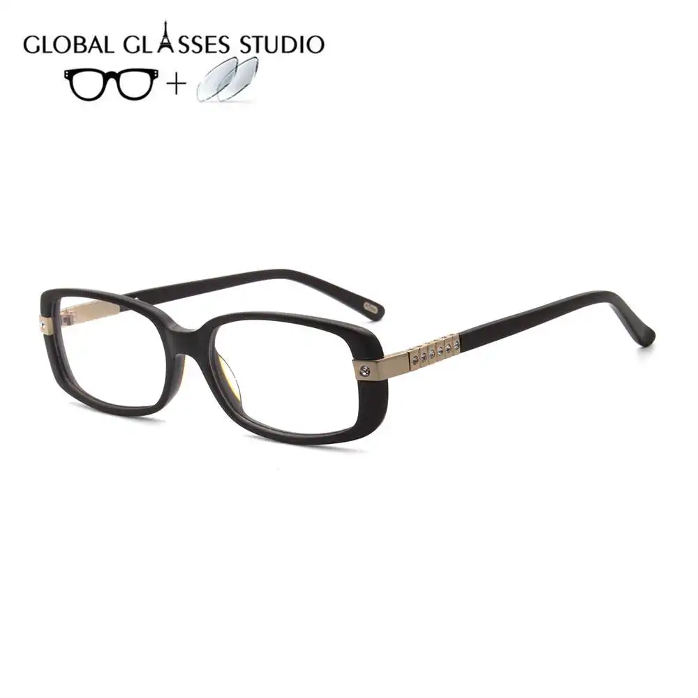 

1017-C1 Classic Square Glasses Frame Women Acetate Retro Optical Myopia prescription Eyeglasses Frame