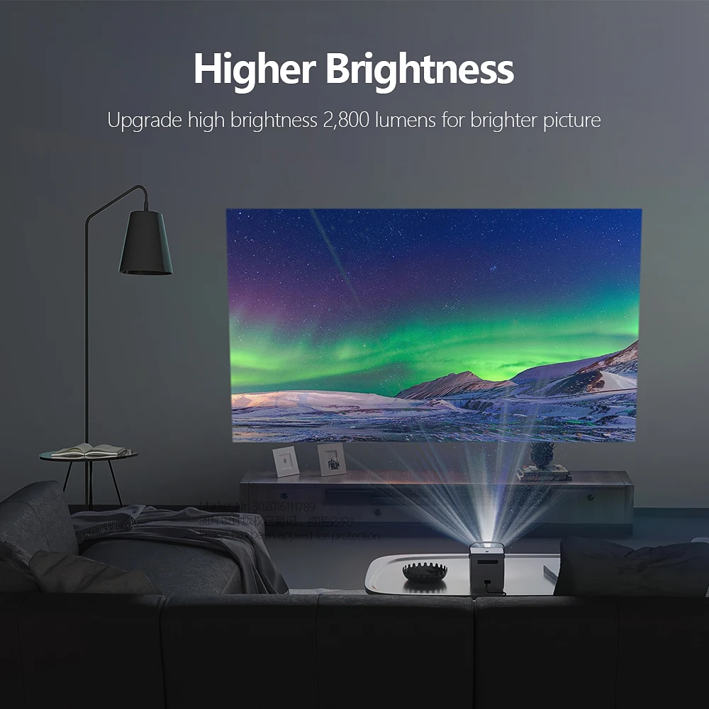 AUN мини проектор AKEY7 молодых | Native1280 * 720P 3500 люмен Hi Fi Bluetooth Динамик светодиодный
