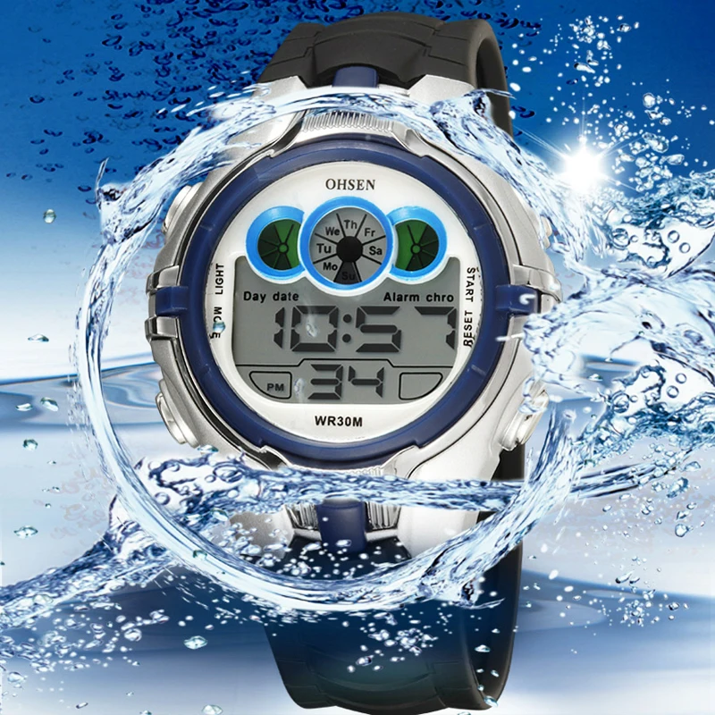 

Kids Watches Waterproof Sport Watch Children LED Electronic Clock Chronograph Alarm Student Wristwatch For Boys Girls Watches