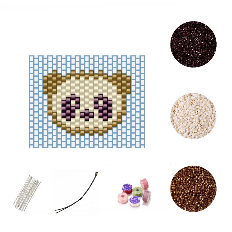 FAIRYWOO милые панды браслет Животные Браслеты шармы Миюки бисерные бриллианты