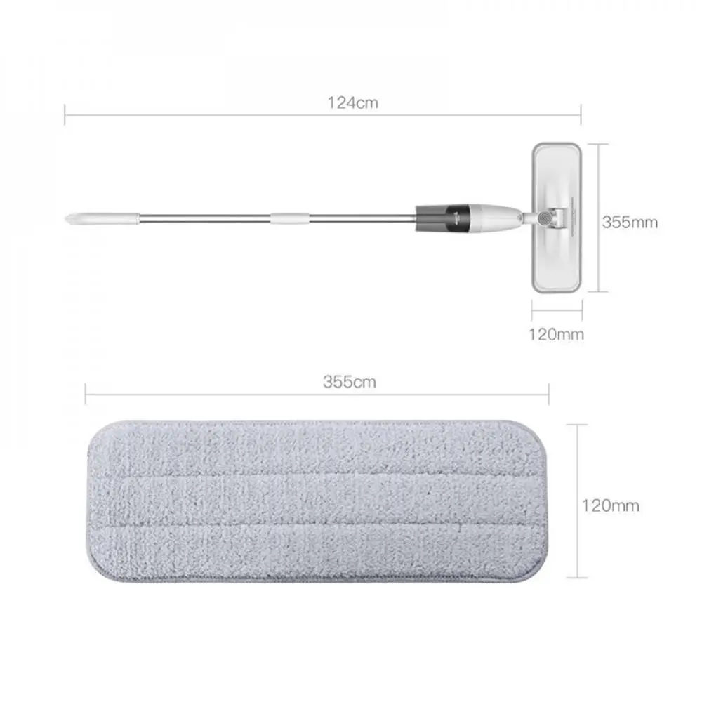 Швабра Xiaomi с распылителем Deerma Spray Mop TB500 белая одна тряпка в комплекте |