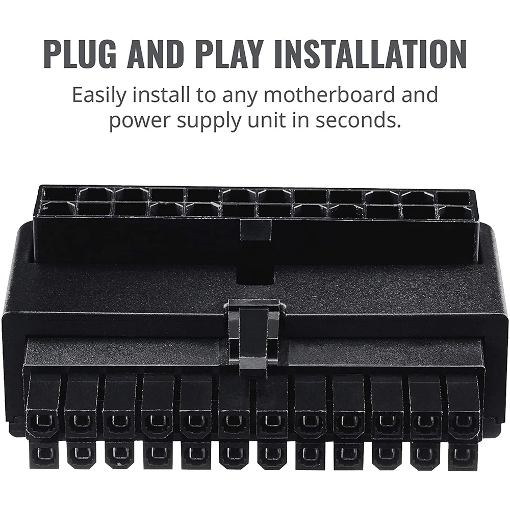 Cooler Master ATX 24Pin адаптер 90 ° фоторазъем улучшает подключение материнской платы PSU со