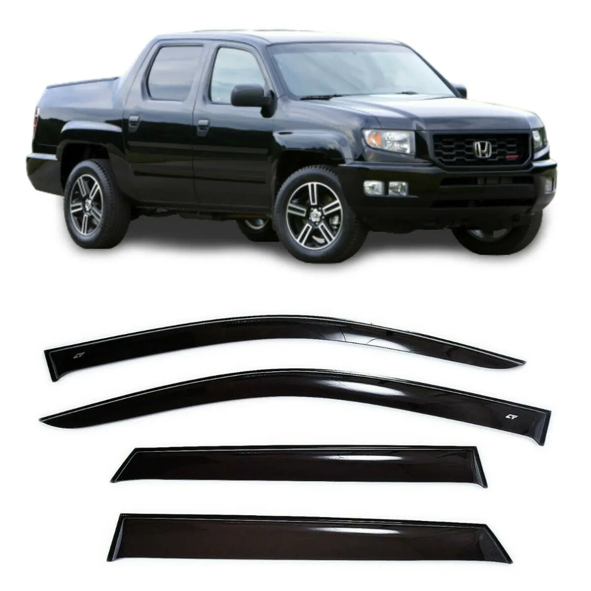 Дефлекторы окон Cobra Tuning H14505 на авто Honda Ridgeline 5d 2005 2014 4 шт./комп. ветровики от дождя