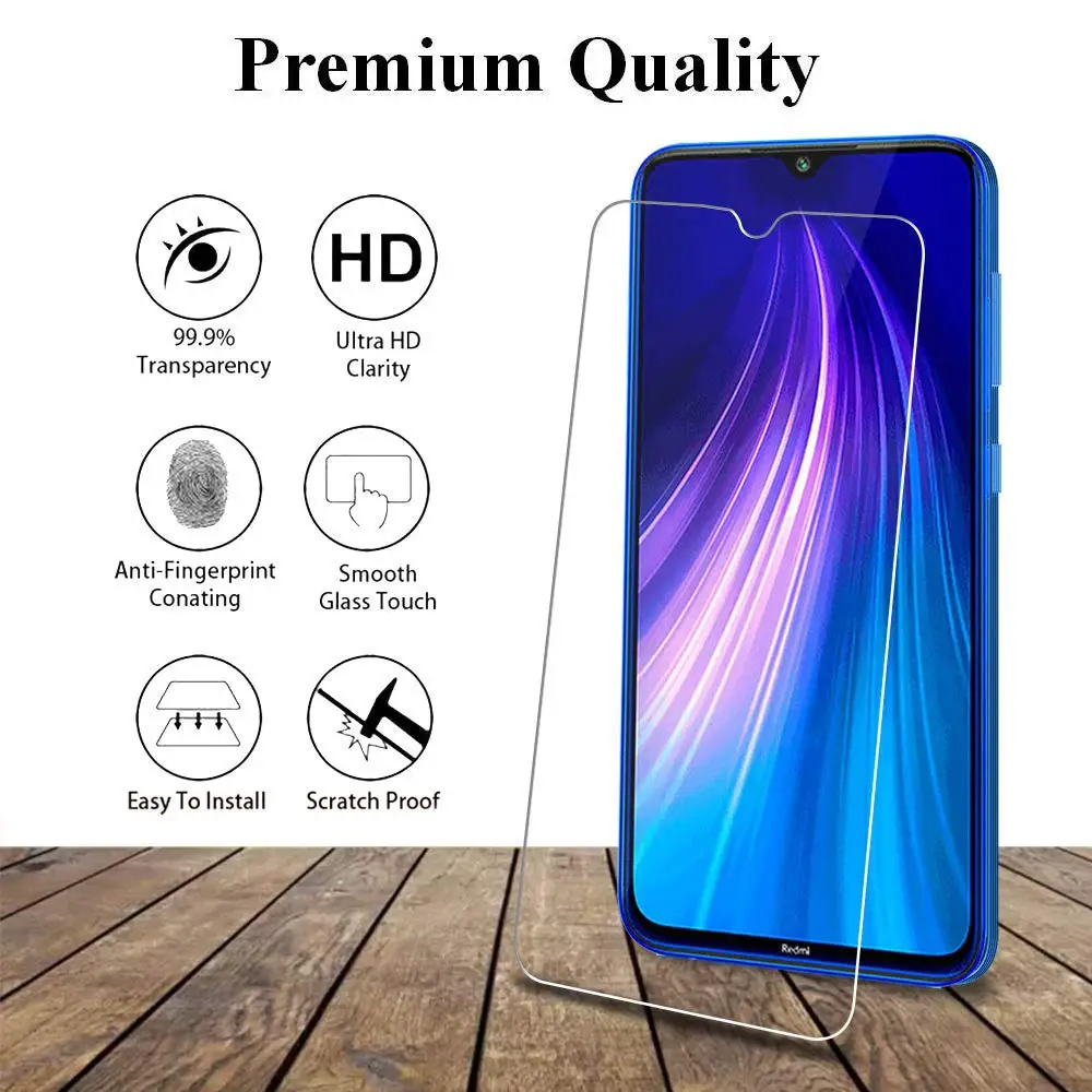 Закаленное стекло для Xiaomi Redmi Note 8 Защита экрана смартфона|Защитные стёкла и