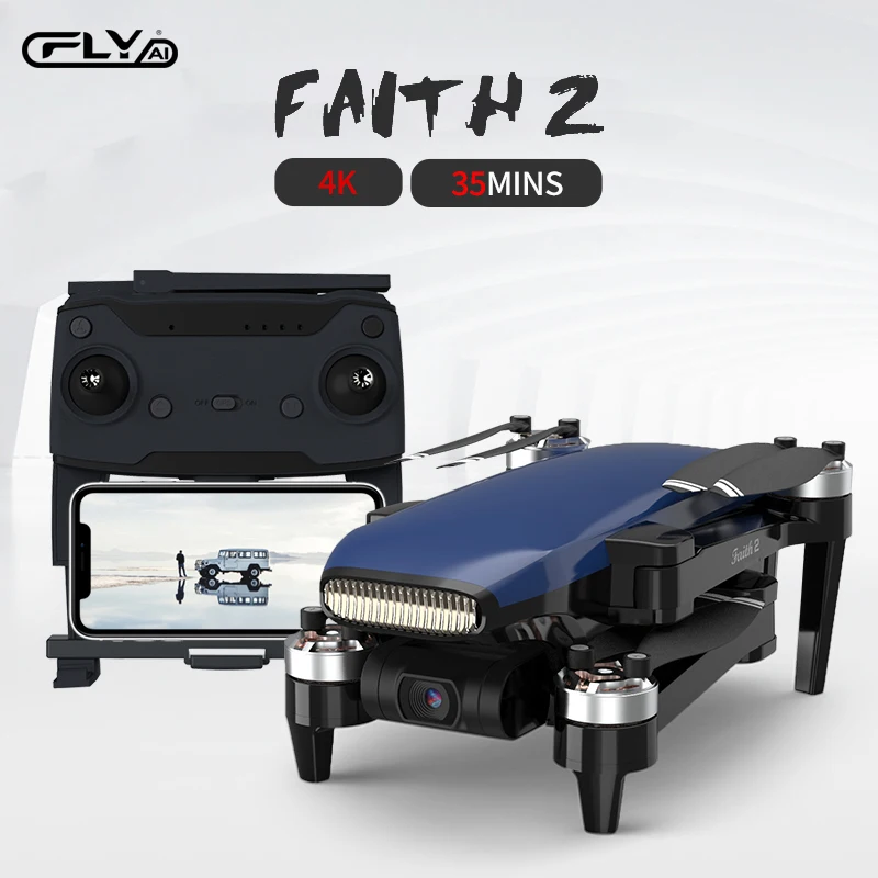 Квадрокоптер Faith 2 4K с камерой Профессиональный GPS FPV Дрон 3 осевым шарнирным