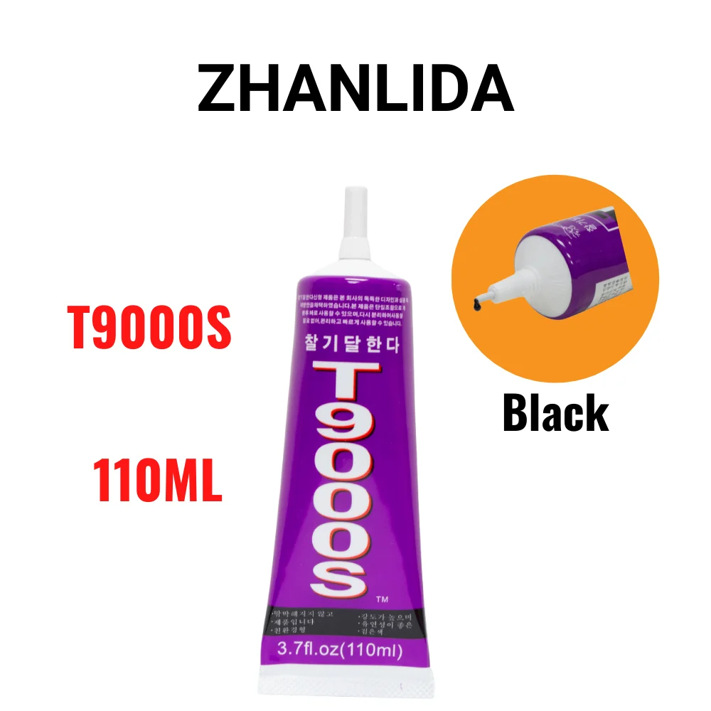 

Zhanlida T9000S, 110 мл, черный, контактный, фотоклейкий, акриловый, дружелюбный клей с точным наконечником аппликатора