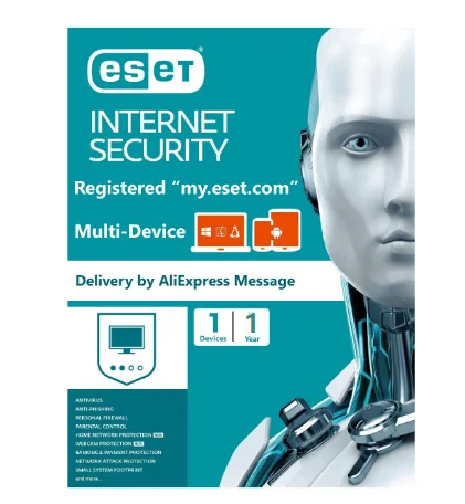 

ESET NOD32 INTERNET SECURITY 2021 1 DEVICE 1 YEAR WORDWIDE ACTIVATION KEY