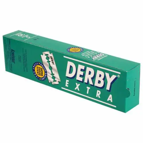 Дерби Экстра Платиновое Покрытие бритва с двойным лезвием лезвия 100 шт