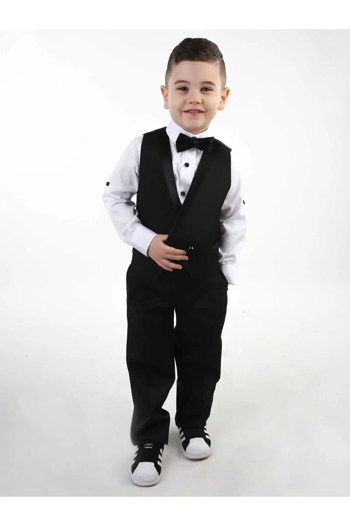 Комплекты одежды для мальчиков джентльменский галстук бабочка + рубашка брюки