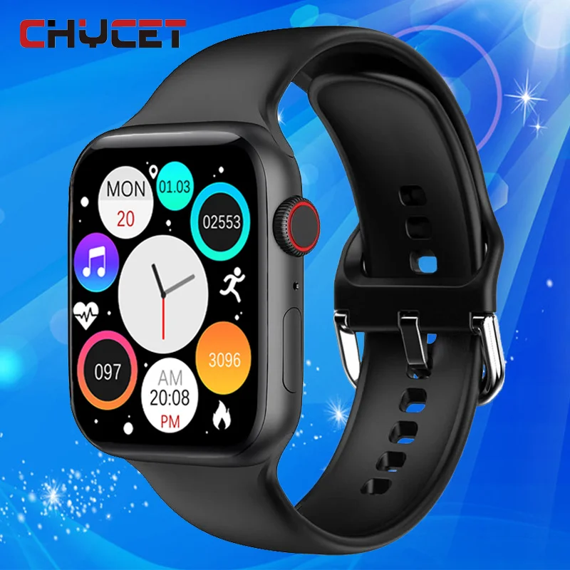 

2022 CHYCET Smart Watch Wireless Charging 44MM Dial Call Original IWO Sports Smartwatch Men Women + Smart Watch Power Bank + Box