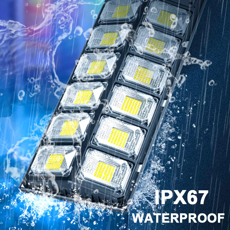 Мощный светодиодный уличный фсветильник на солнечной батарее 504 светодиодов