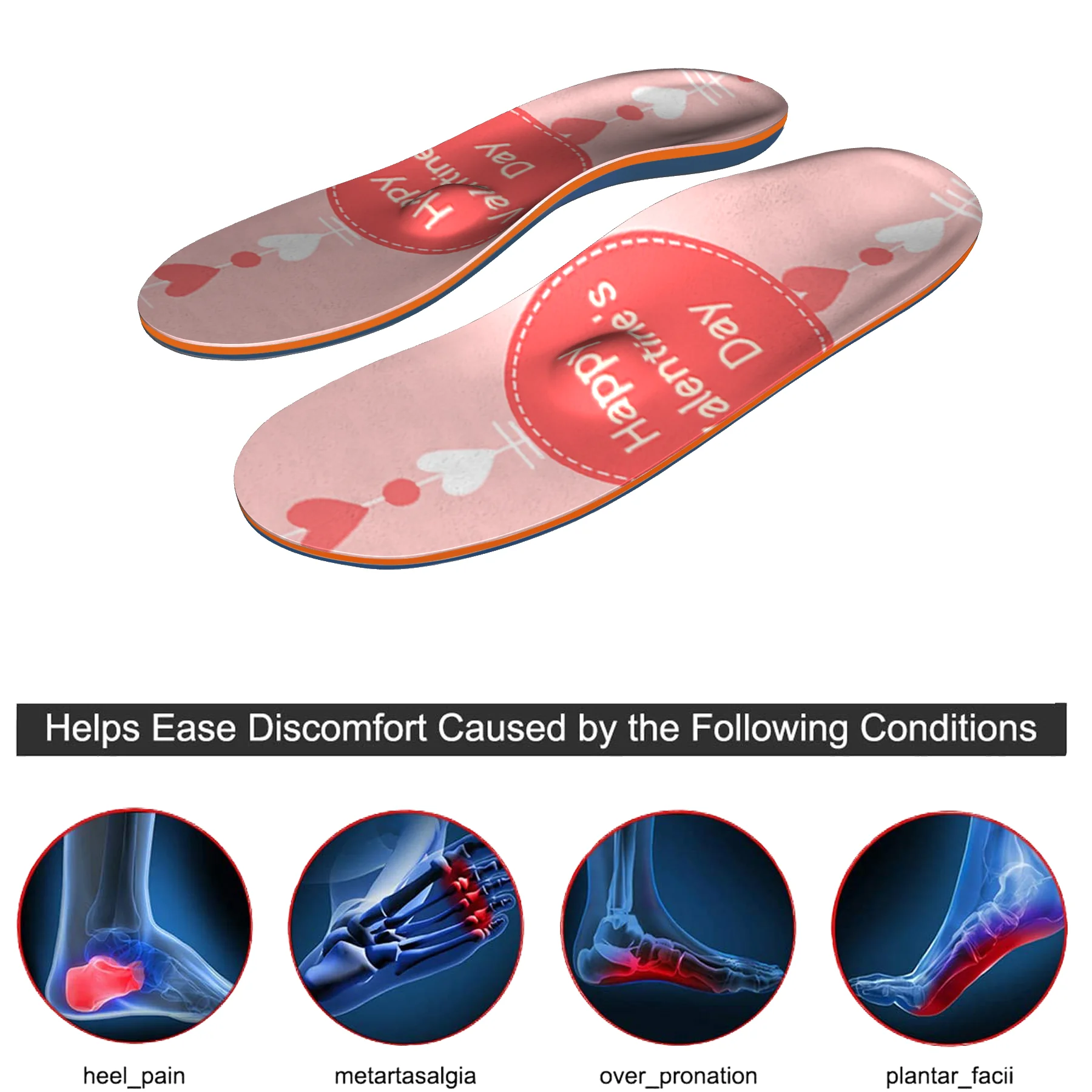 iFitna Full Length Orthotic Shoe Insoles Classic with Arch Support Unisex- Relieve Metatarsal, Arch and Heel Pain