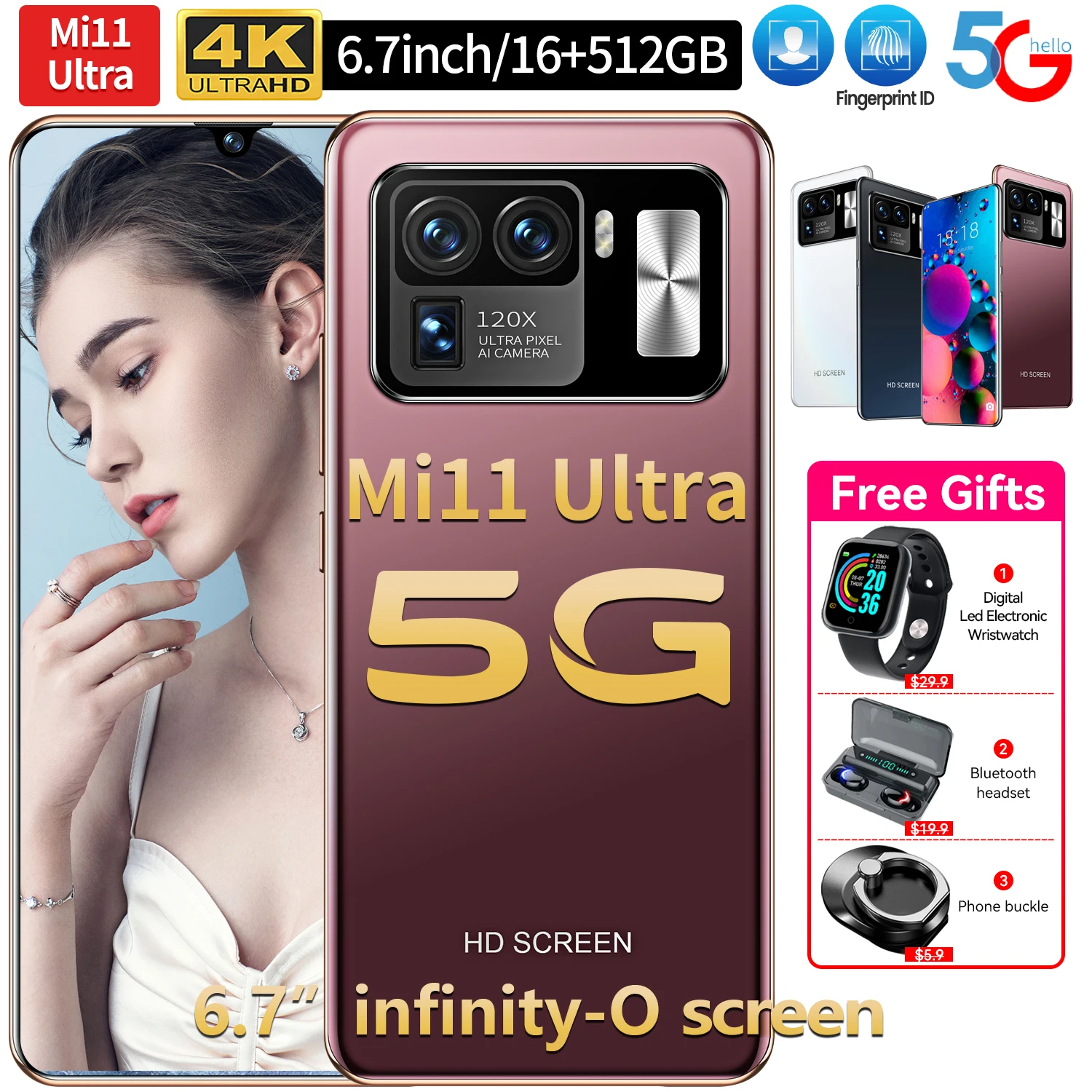 

ORIGINAL M11 Ultra Smartphone Android 7.3inches HD+ Screen Phone 2280x3200 Pixels 16GB+1T Type-C Charging UNlocked Cell Phone