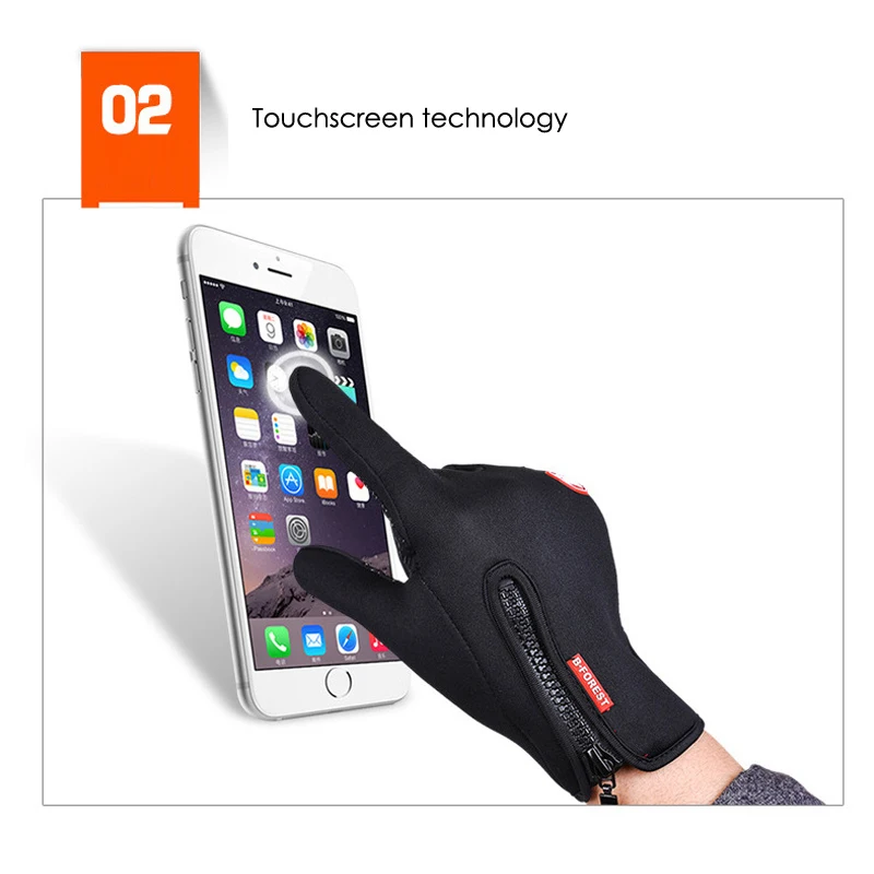 

Unisexx Touchscreen Winter Thermal Warm Cycling Bicycle Bike Ski Outdoor Camping Hiking Motorcycle Gloves Sports Full Finger