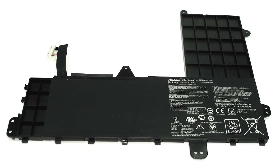 Аккумуляторная батарея B21N1506 для ноутбука Asus E502M 7.6V 32Wh ORIGINAL|Аккумуляторы