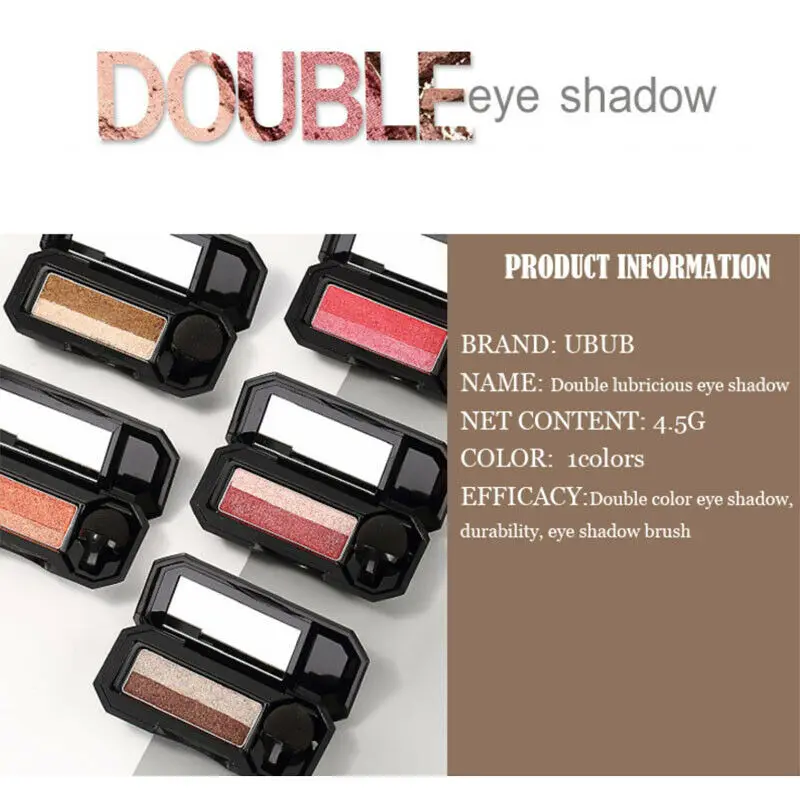 Очаровательные тени для век двухцветная палитра макияжа идеальные женские