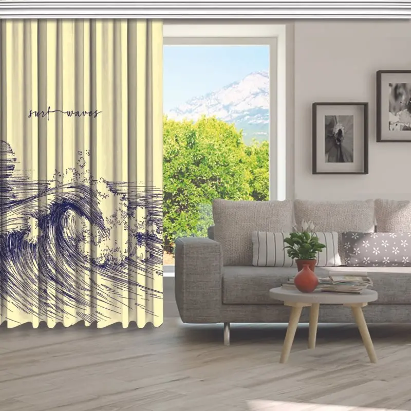 Занавес морской океан волны закат простая Природа тема монохромный темно синий