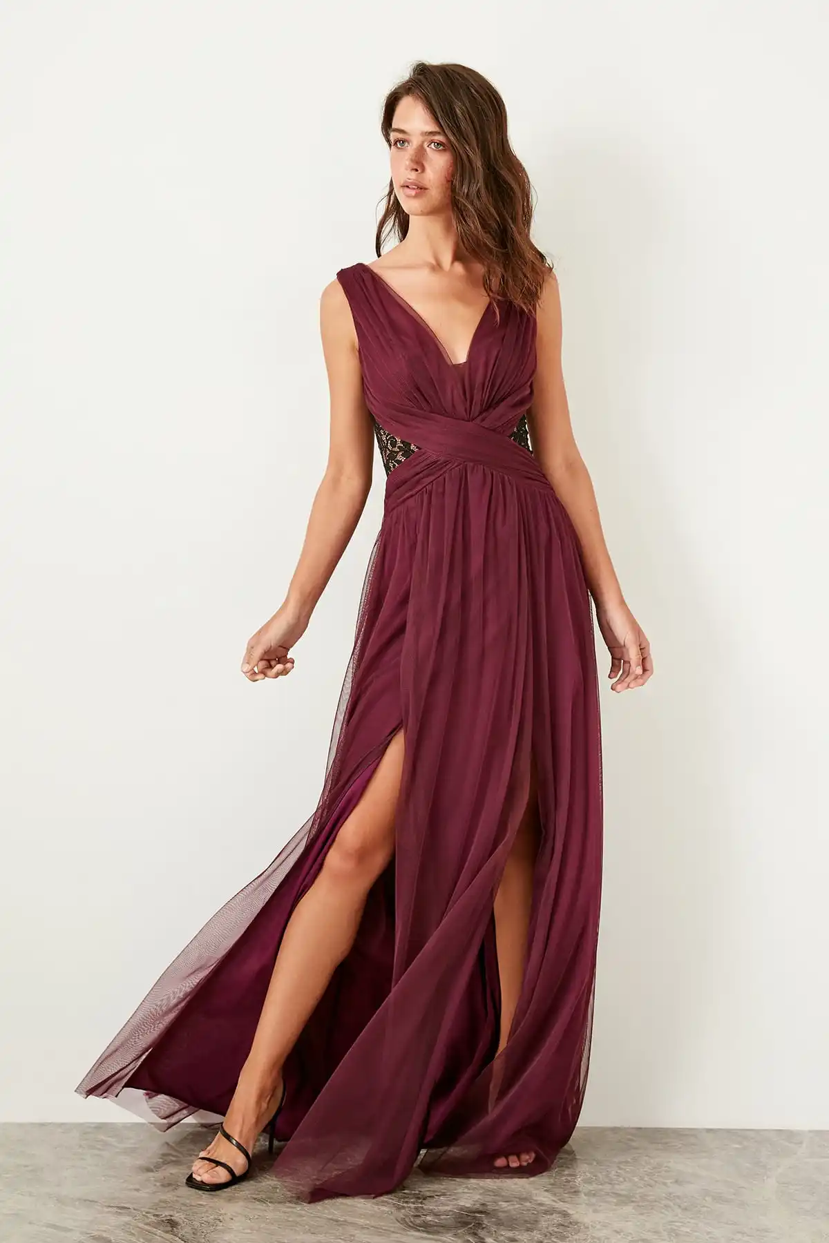 Trendyol кружевное вечернее платье TPRSS19VF0022 | Свадьбы и торжества