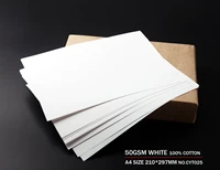 50gsm 75 cotton 25 linen paper a4 210297mmwhite colorred and blue fiberwaterproof 200 sheets gcyt025