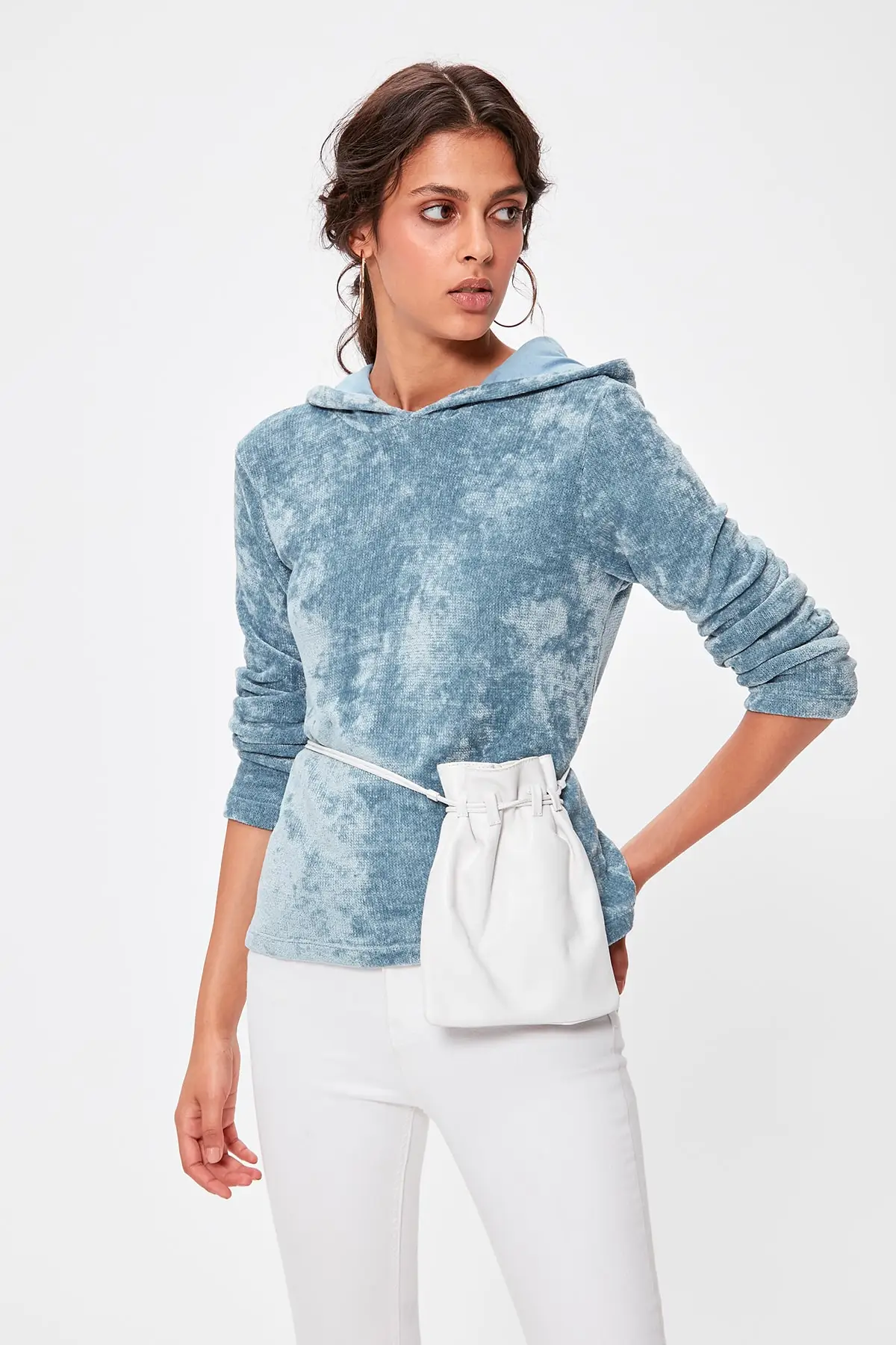 Trendyol мятный трикотажный Свитшот TWOAW20SW0268