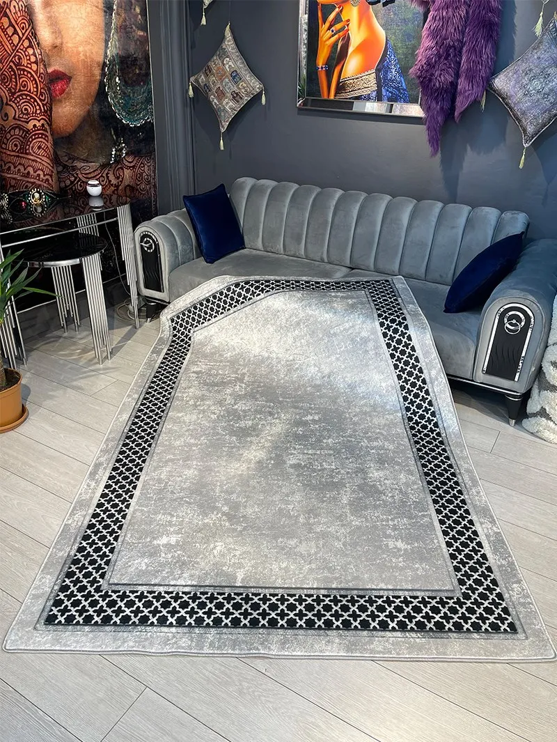 

Decorative Oriental ornament floor slip-resistant table cloth soft mat nursery carpet for living room home indoor runner
