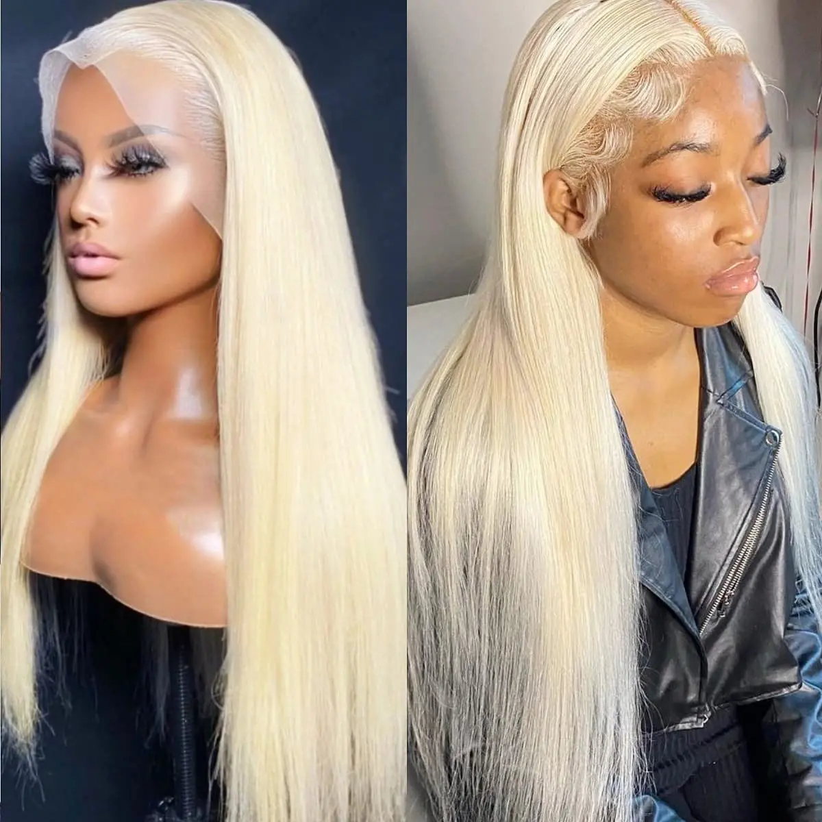 

613 Long Straight Wigs 13X4X1 T Part Blonde Synthetic Lace Front Wig For Women Natural Looking Heat Resistant Fiber Hair Wig