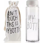 Стеклянная бутылка для питья воды, спортивный открытый велосипед, кемпинг, офис, лето, 500 мл, защитный мешок с крышкой из нержавеющей стали, шейкер для фруктового сока