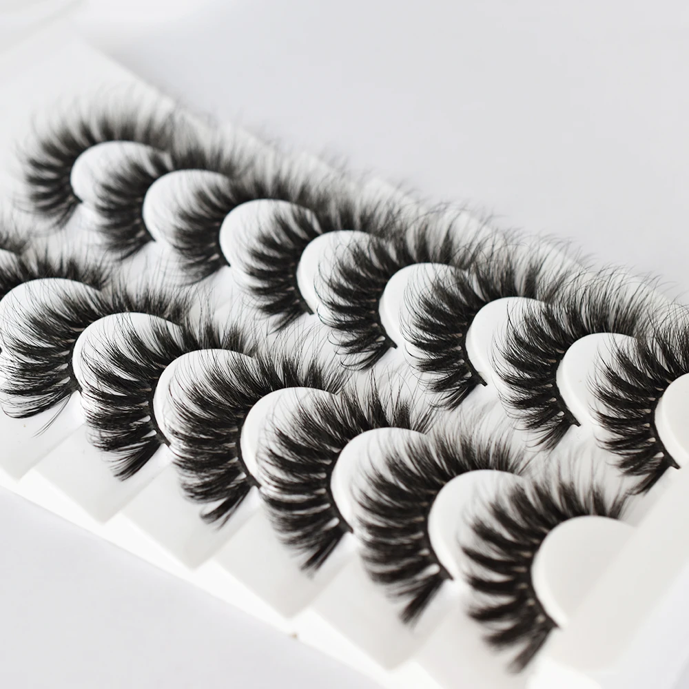 

False Lashes Pack Faux Mink Eyelashes Full Strip Eye Lash Vendor In Bulk Supplies Wholesale Wispy Natural Styles 8 Pairs