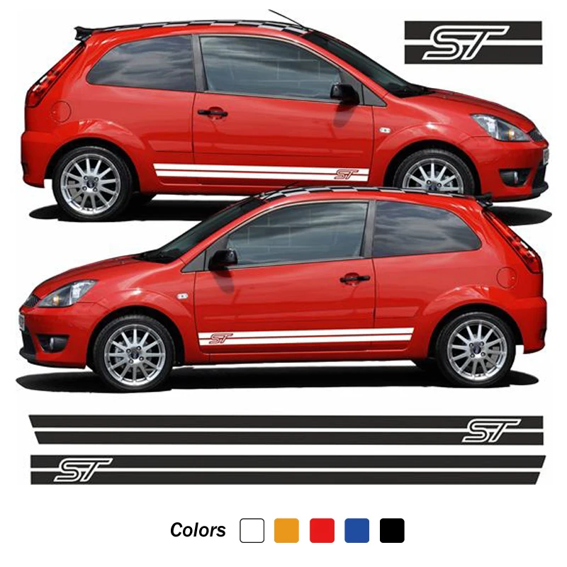 

Спортивные гоночные наклейки в полоску для ford focus2 3 mk2 mk3 mk4, стильные виниловые наклейки для автомобиля «сделай сам» для макияжа и стильные аксессуары