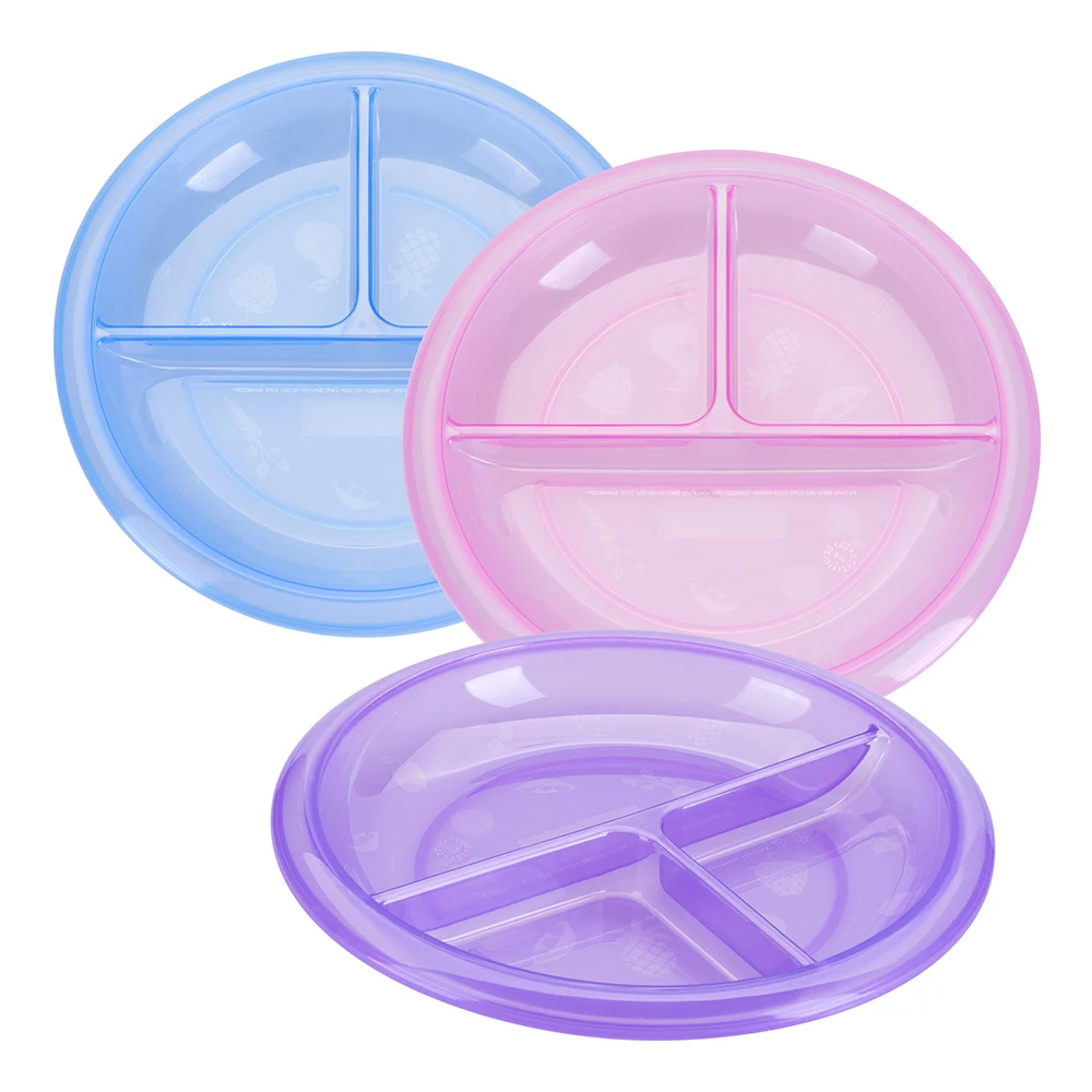 Тарелочка КУРНОСИКИ детская трехсекционная Фрукты|Тарелки| |