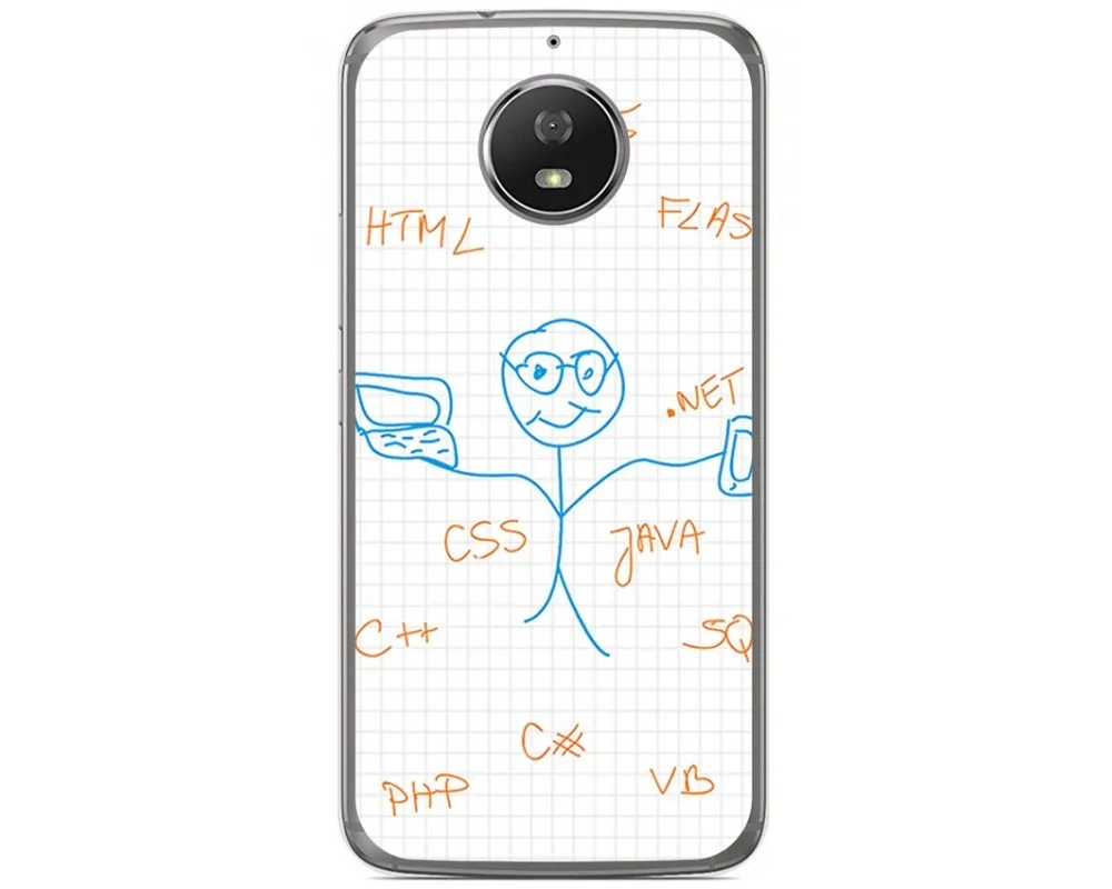 Гелевый Чехол из ТПУ для Motorola Moto G5S design Informatico drawings|Бамперы| |