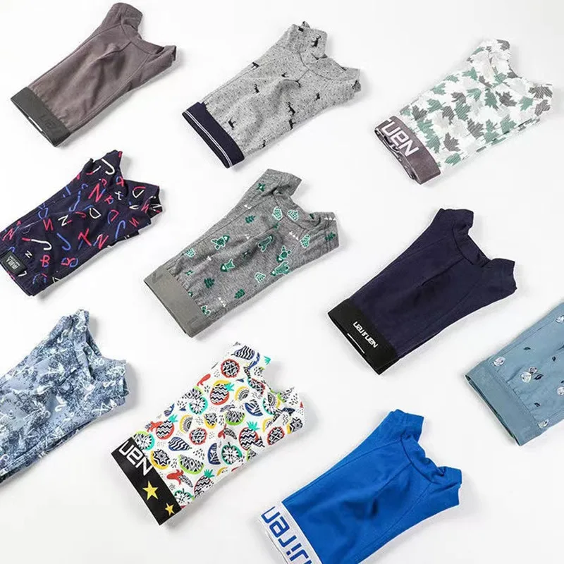 

Mens Underwear Colorful Three Dimensional Design Personality Close Fitting Breathable And Comfortable Boxer Large Size