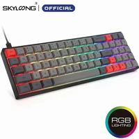 skyloong sk71 hot swappable mechanical keyboard with rgb mx backlit wireless bluetooth keyboards gateron nkro for win mac gaming