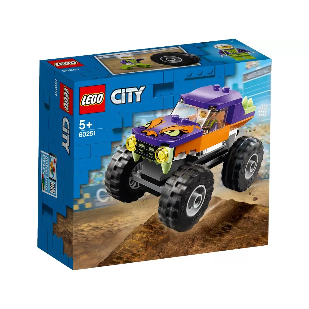 Конструктор LEGO City (Сити) 60251 Great Vehicles Монстр-трак 5+ | Игрушки и хобби