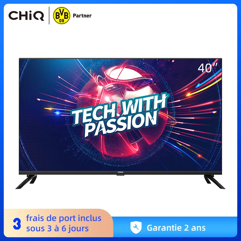 Телевизор CHiQ L40H7N 40 дюймов Full HD Smart TV 1080p Wi Fi Bluetooth видео премиум класса Youtube Netflix 3 HDMI 2