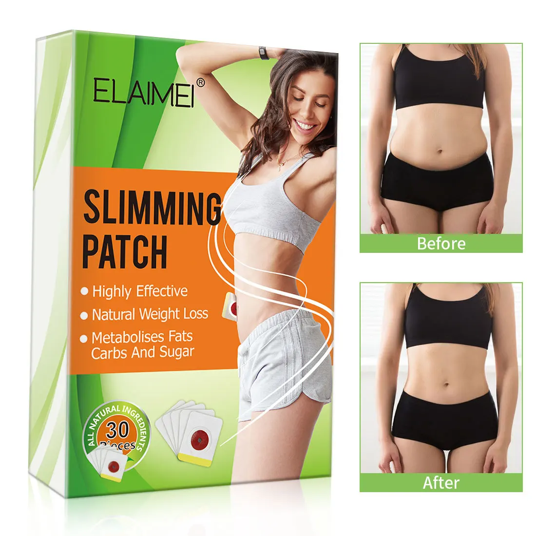 

Elaimei Lazy Belly Button Paste Compact Abdomen Thin Big Belly Shaping 30 Paste