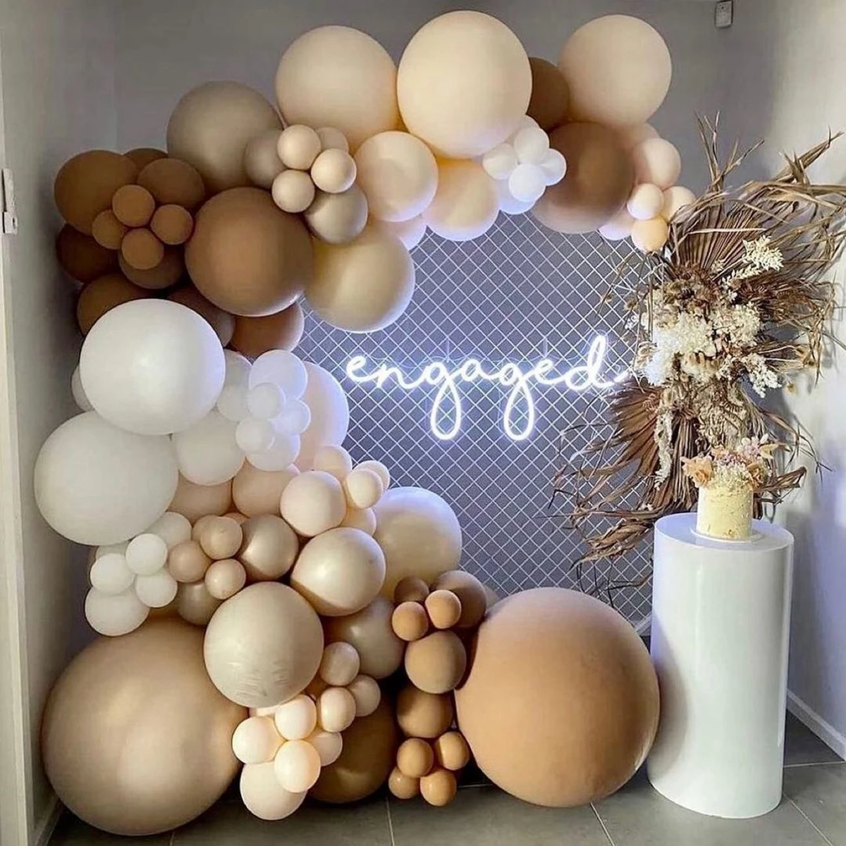 

Wayfun Macaron Brown Balloons Garland Chain Happy Birthday Balloons Decoration Kids Baby Shower Wedding Valentine Party Supplies
