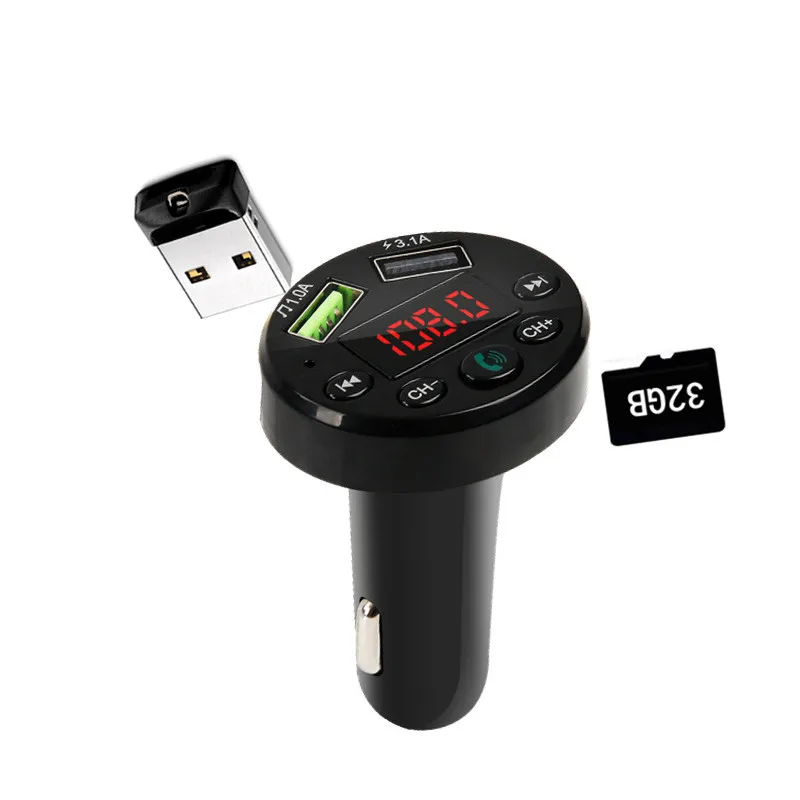 Car MP3 Player FM Transmitters Wireless Bluetooth Dual USB Handsfree Calling Fast Charging For Mobile Phone Tablet Transmitte | Автомобили
