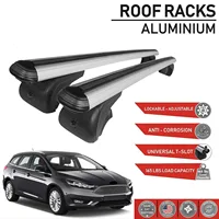 FOR FORD FOCUS 4 SW 2018-2022 ALUMINUM SILVER CAR ADJUSTABLE FOR TOP CAR ROOF BASKET ROOF RACK CROSS-BARS MODIFIED