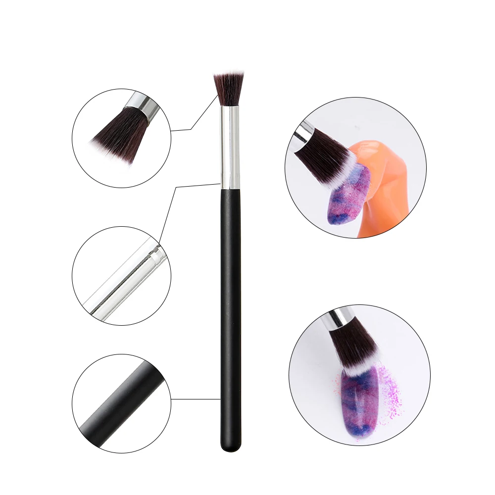 

BNG 1/5pcs Soft Nail Dip Powder Brush Dipping Brushes Nail Art DIY Acrylic Cleaner Dust Cleaning Glitter Remover Manicure Tools