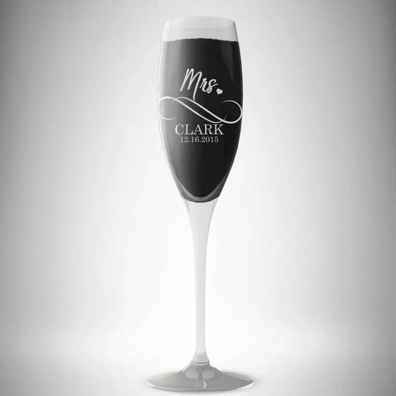 2 шт./компл. на заказ свадебные тосты флейты очки Персонализированные MR и Mrs цвета