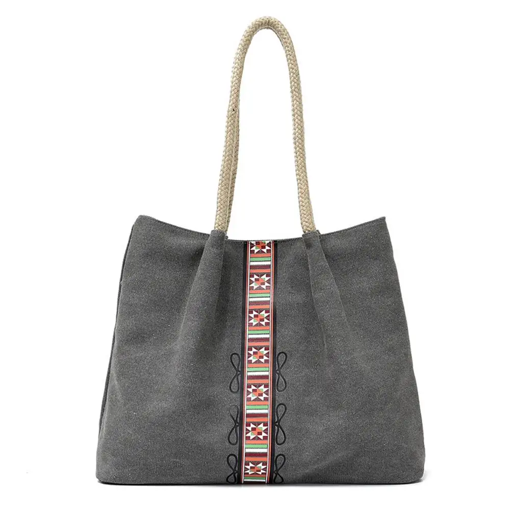 

Women's Handbag Shoulder Shopper Bag Large Capacity Casual Canvas Handbags Female Shoulder Bags For Women 2020 Shopper Bag