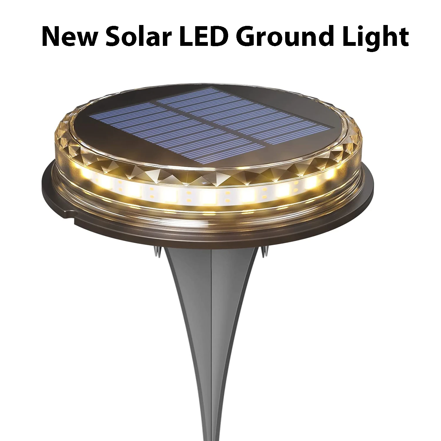 

Outdoor Waterproof Upgraded 17LED 1200mA Battery Warm White Solar Ground Lamp Lights for Landscape, Walkway, Lawn, Steps