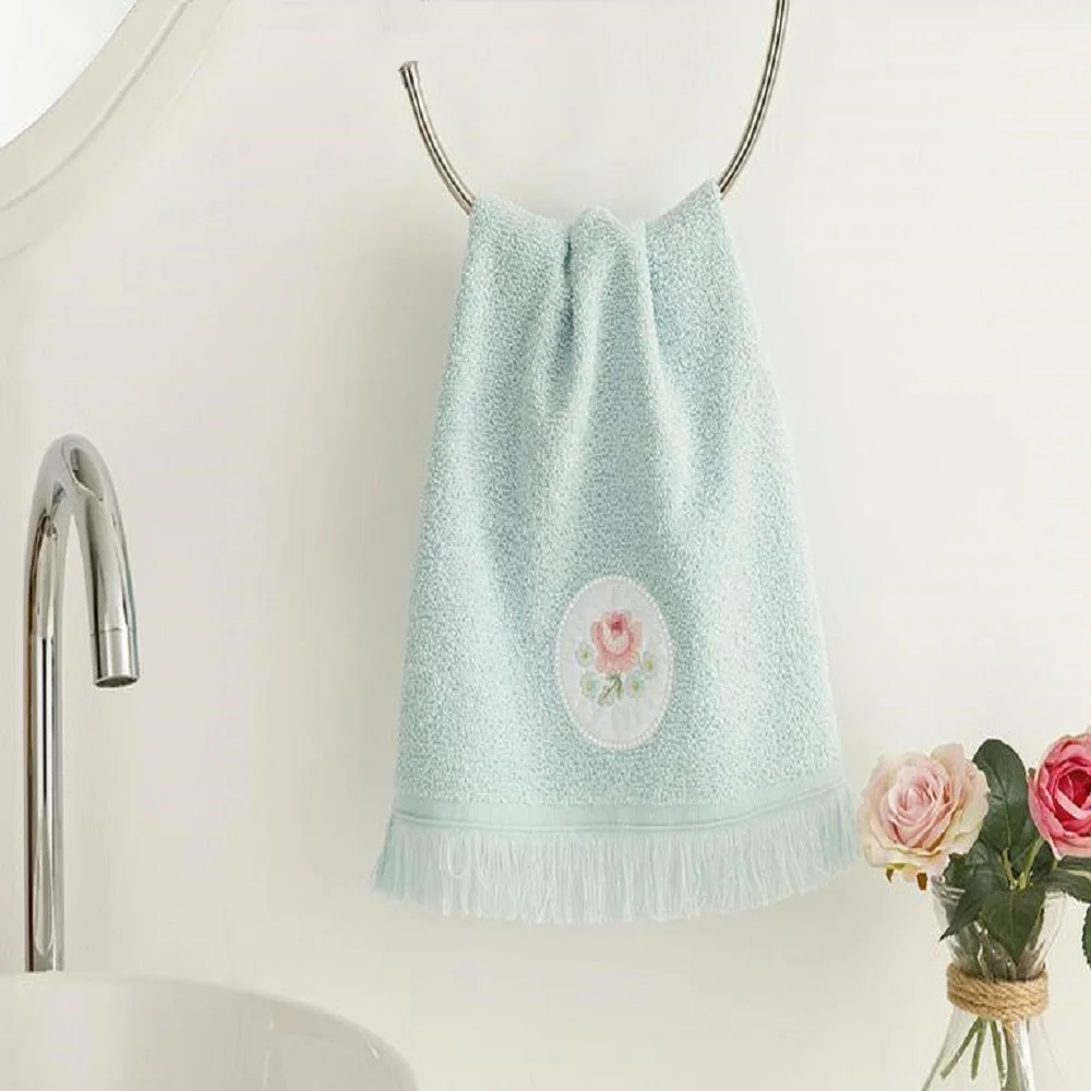 

Большая Роза полотенце для рук с вышивкой 30X40 см Seledon хлопок полотенце вышитое полотенце