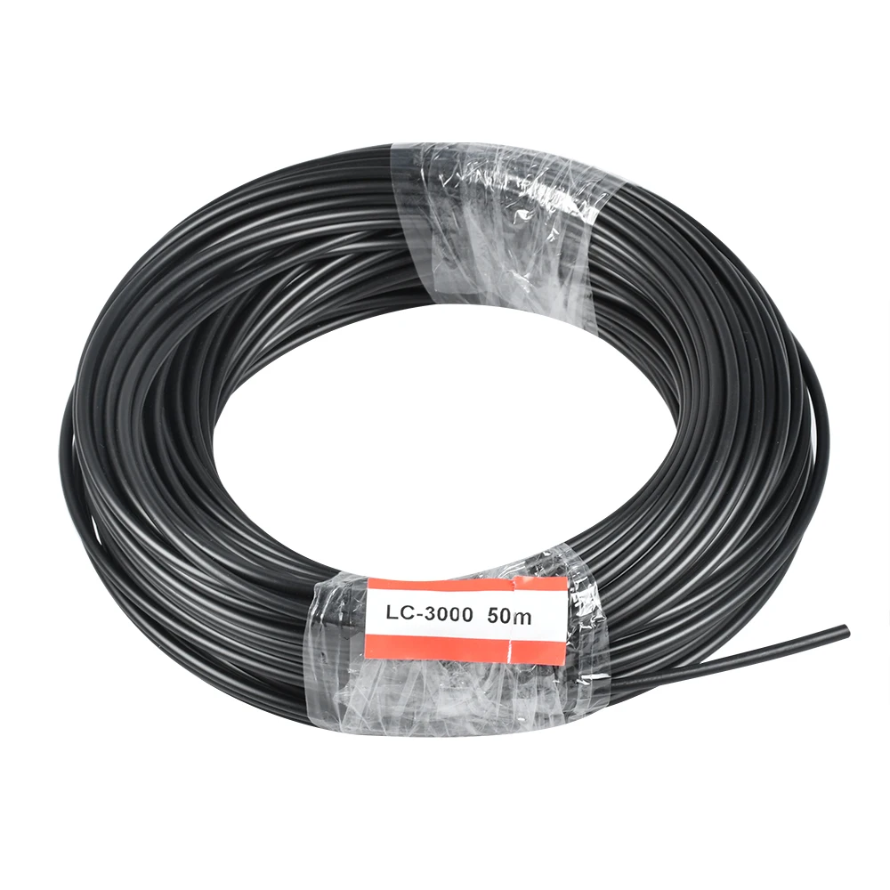 

50M Black Jacket PMMA end glow plastic optic fiber cable Inner diameter 3mm for Decorative lighting