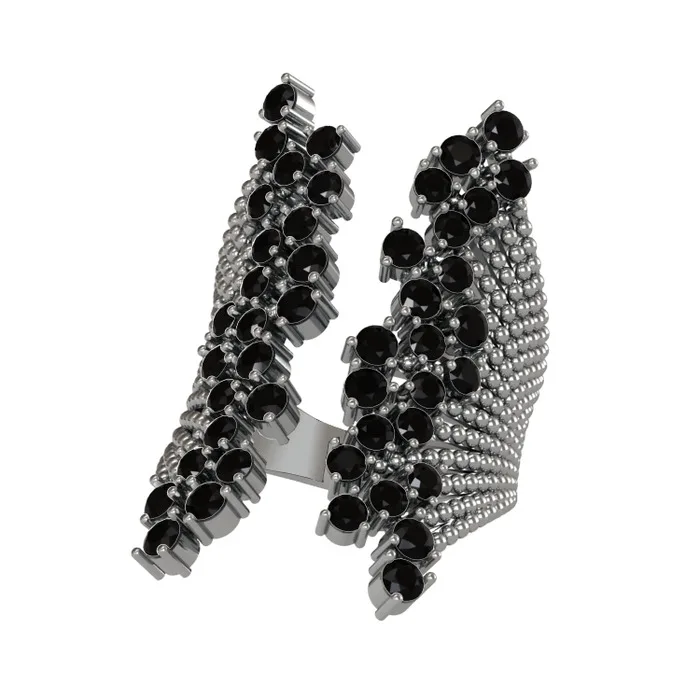 

Livya Meaning of 42 ring 925K Silver with gold plated and rose gold plated options with 15 stone options