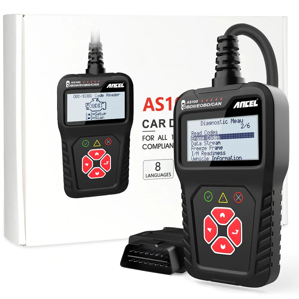 Диагностический инструмент Ancel AS100 Obd2 сканер для диагностики автомобиля PK ELM327 v1.5 |