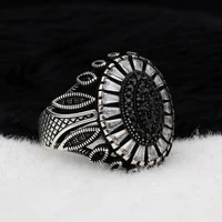 silva 925 sterling silver ring for men zircon stone s925 silver fashion jewelry gift mens rings all sizes